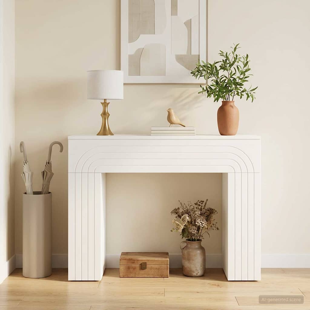 Coffee Table White 102 x 35 x 75 cm Engineered Wood