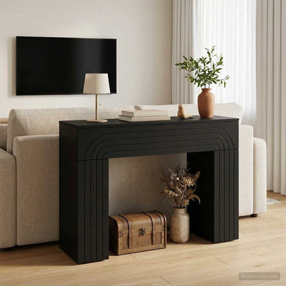 Coffee Table Black 102 x 35 x 75 cm Engineered Wood
