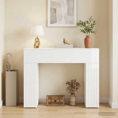 Coffee Table High Gloss White 102 x 35 x 75 cm Engineered Wood