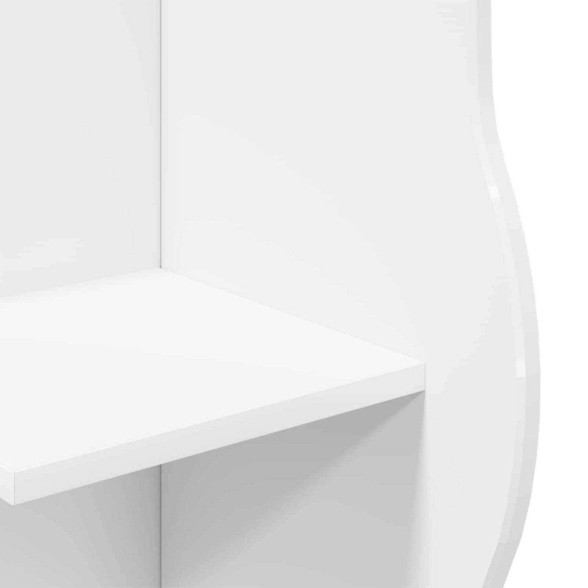 Corner Shelf White 34 x 33 x 102 cm Engineered Wood