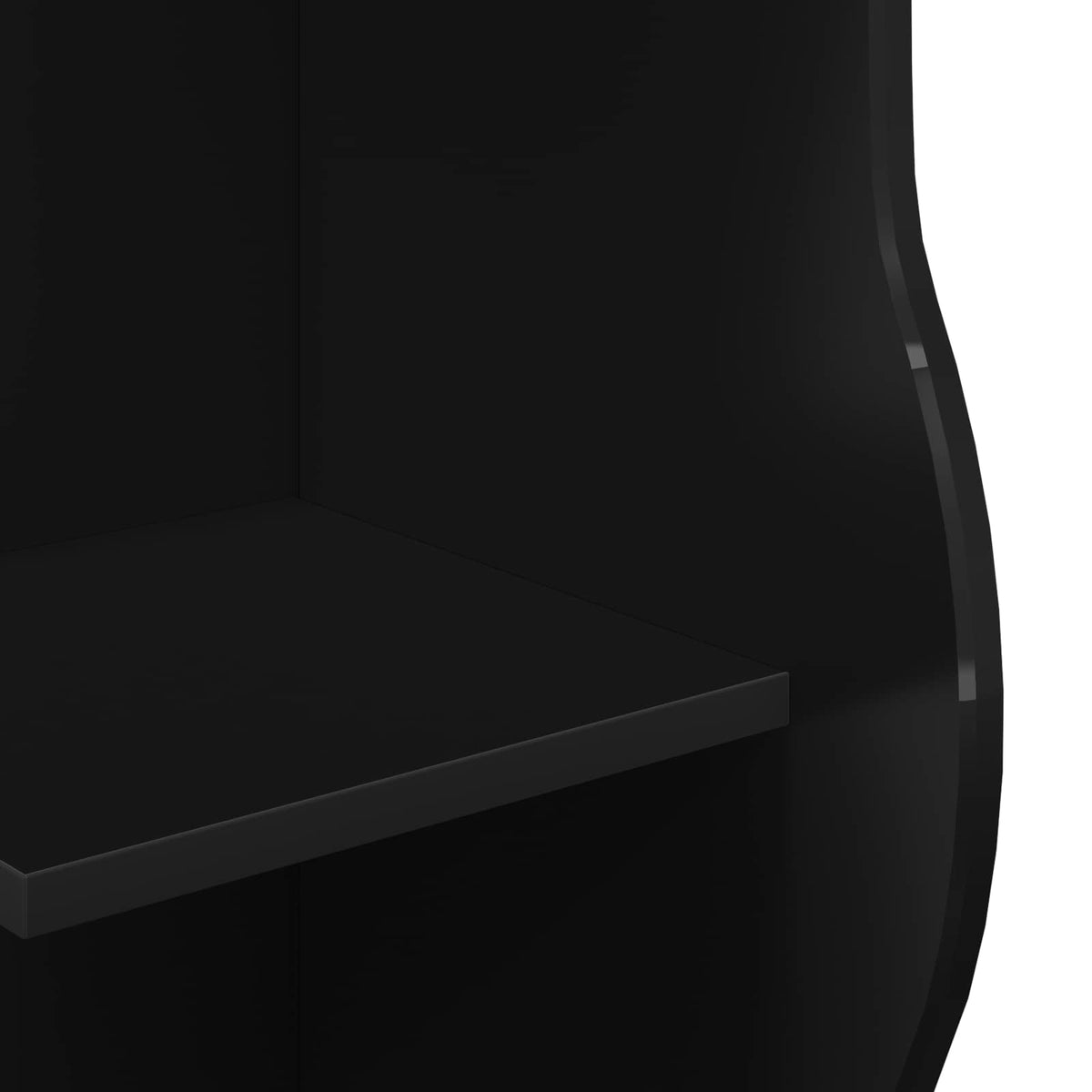 Corner Shelf Black 34 x 33 x 102 cm Engineered Wood