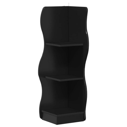 Corner Shelf Black 34 x 33 x 102 cm Engineered Wood