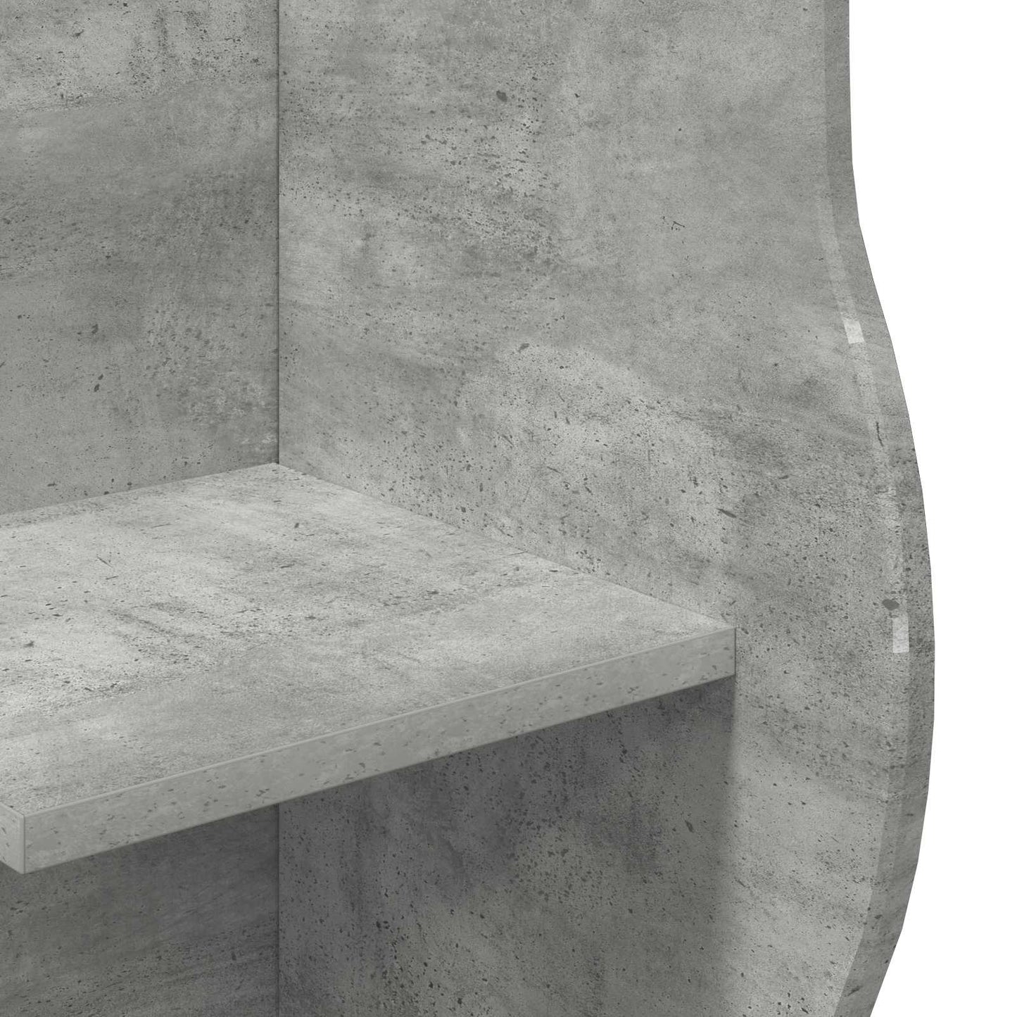 Corner Shelf Concrete Grey 34 x 33 x 102 cm Engineered Wood