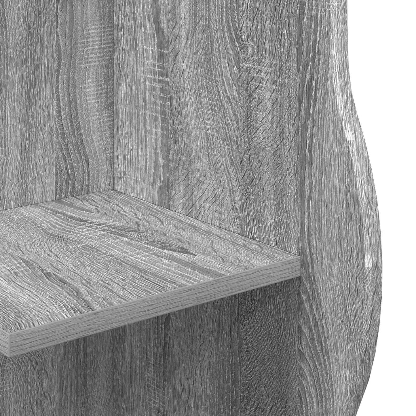 Corner Shelf Grey Sonoma 34 x 33 x 102 cm Engineered Wood