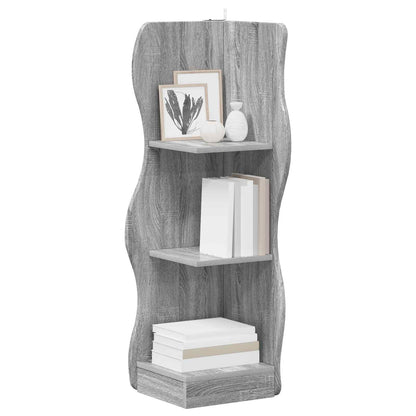 Corner Shelf Grey Sonoma 34 x 33 x 102 cm Engineered Wood