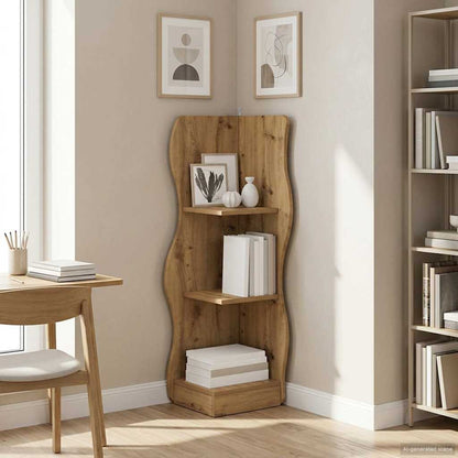 Corner Shelf Artisan Oak 34 x 33 x 102 cm Engineered Wood