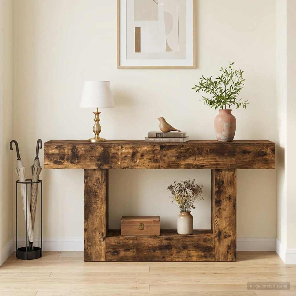 Smoked Oak 160 x 30 x 74 cm