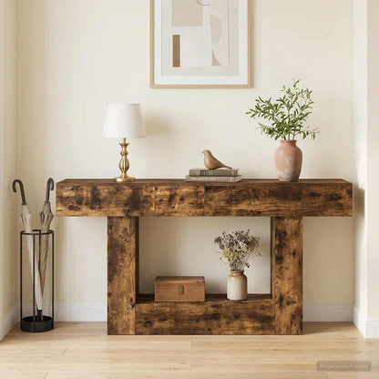 Smoked Oak 160 x 30 x 74 cm
