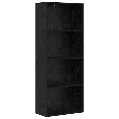 Freestanding Bookshelf Black Oak 60 x 30 x 151.5 cm