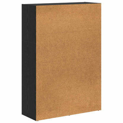 Bookshelf Black Oak 80 x 30 x 114 cm Engineered Wood