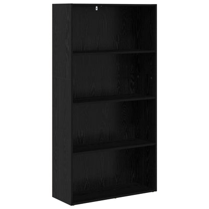 Freestanding Bookshelf Black Oak 80 x 30 x 152 cm