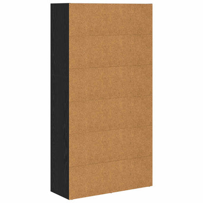 Freestanding Bookshelf Black Oak 80 x 30 x 152 cm