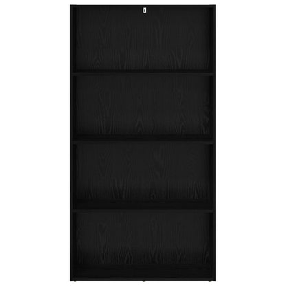 Freestanding Bookshelf Black Oak 80 x 30 x 152 cm