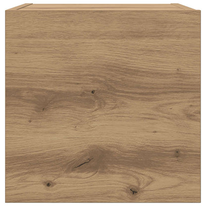 Wall Mounted TV Cabinet Artisan Oak Engineered Wood