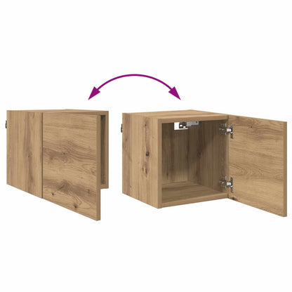 Wall Mounted TV Cabinet Artisan Oak Engineered Wood