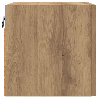 Wall Mounted TV Cabinet Artisan Oak Engineered Wood