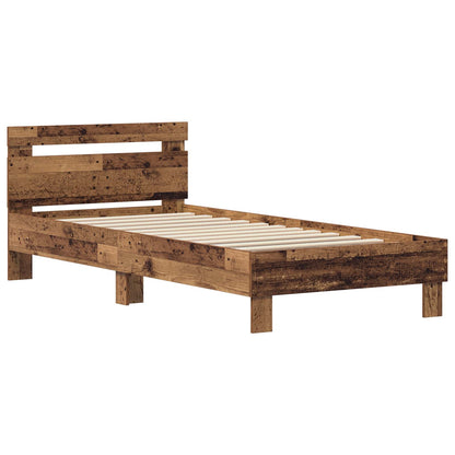 Bed Frame Old Wood 75 x 190 cm Engineered Wood