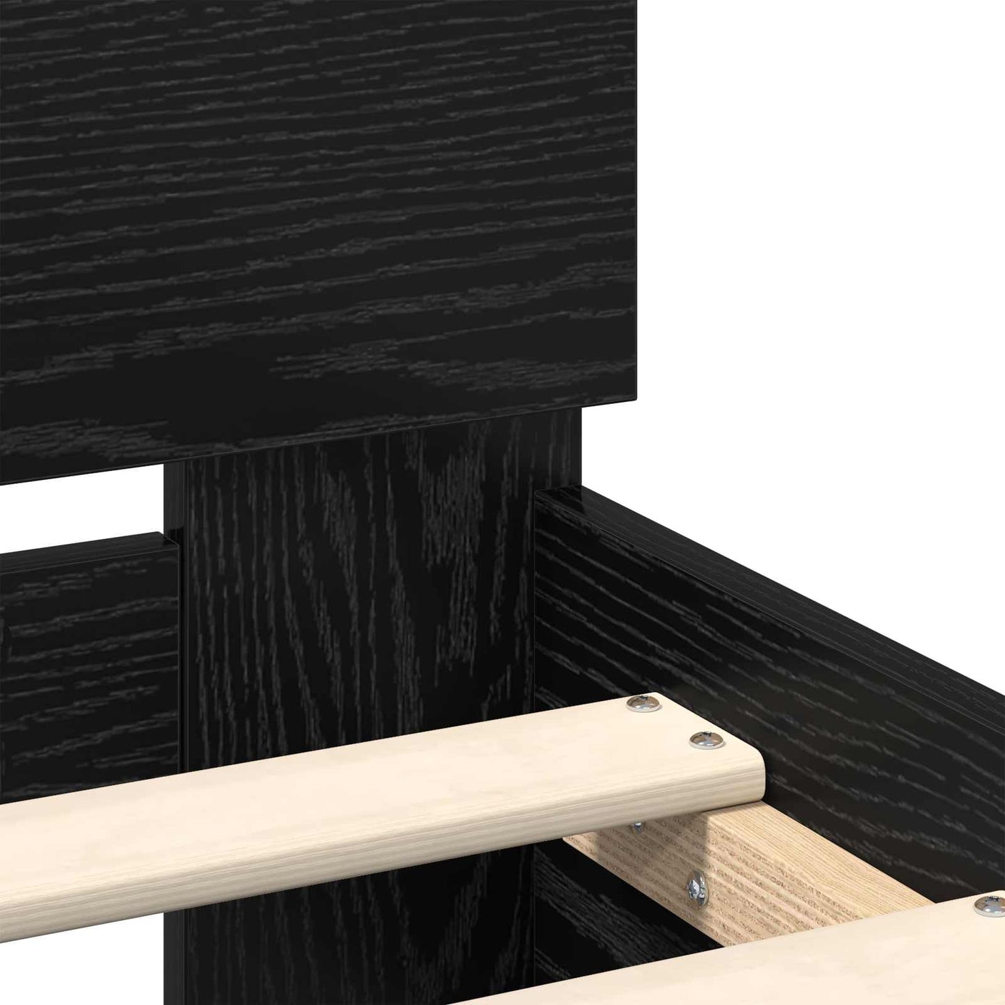 Bed Frame Black Oak 75 x 190 cm Engineered Wood