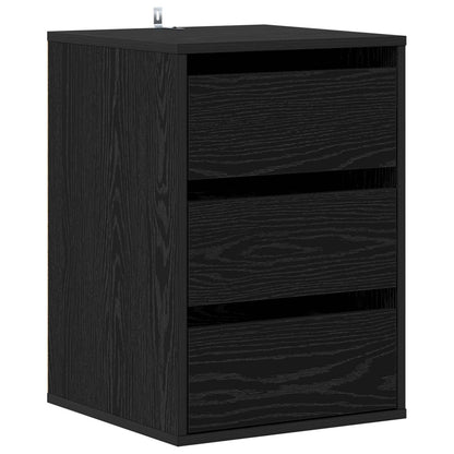 Drawer Cabinet Black Oak 41 x 40 x 58 cm Engineered Wood