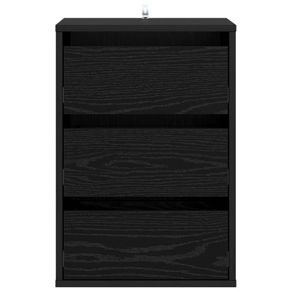 Drawer Cabinet Black Oak 41 x 40 x 58 cm Engineered Wood