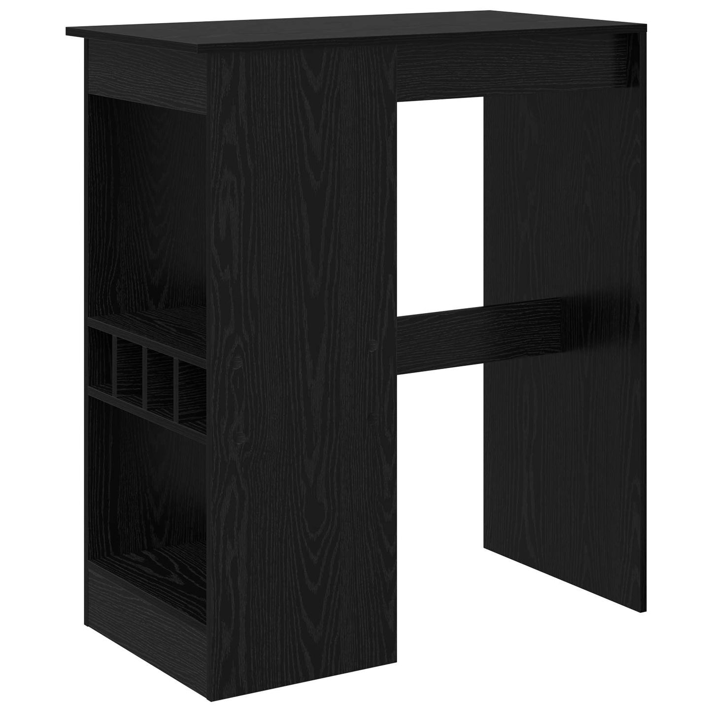 Bar Table Black Oak 90 x 47.5 x 103.5 cm Engineered Wood