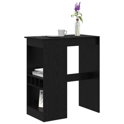 Bar Table Black Oak 90 x 47.5 x 103.5 cm Engineered Wood