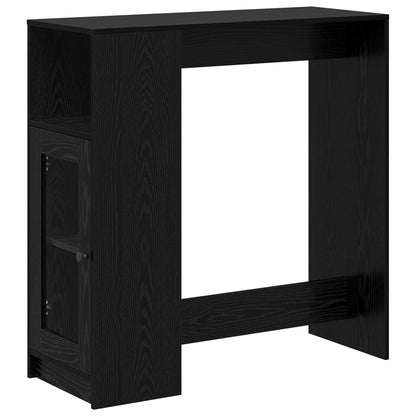 Bar Table Black Oak 101 x 40 x 103.5 cm Engineered Wood