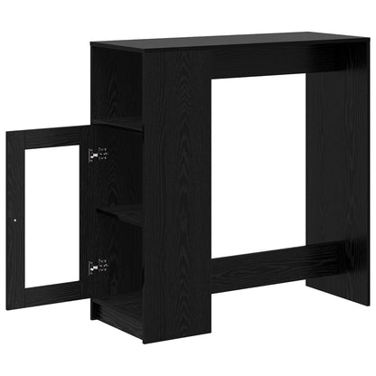 Bar Table Black Oak 101 x 40 x 103.5 cm Engineered Wood