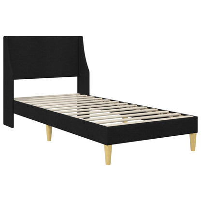 Bed Frame with Headboard Black 90 x 190 cm Fabric