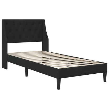 Bed Frame with Headboard Black 90 x 190 cm Velvet
