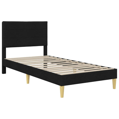 Bed Frame with Headboard Black 90 x 190 cm Fabric