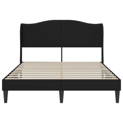 Bed Frame with Headboard Black 135 x 190 cm Faux Leather