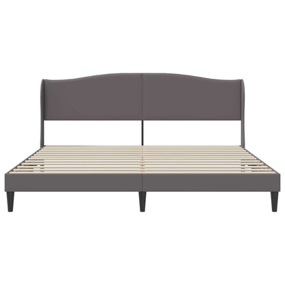 Bed Frame with Headboard Grey 180 x 200 cm Faux Leather