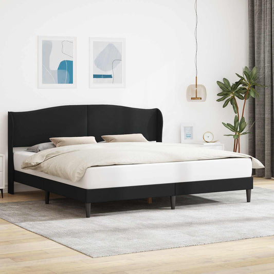 Bed Frame with Headboard Black 180 x 200 cm Faux Leather