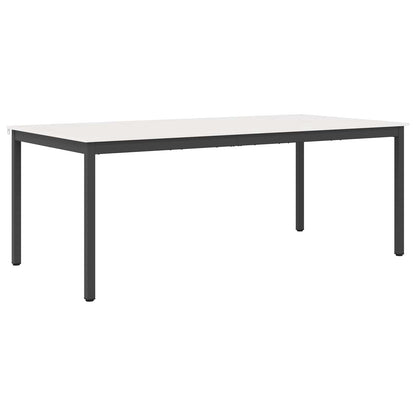 Dining Table White 200 x 100 x 75 cm Solid Pine Wood