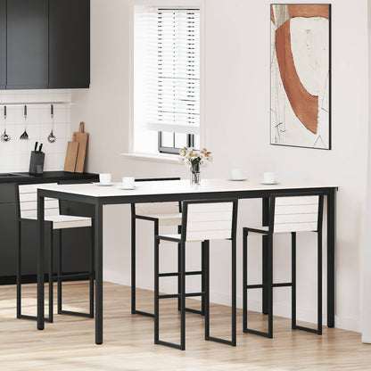 Bar Table White 200 x 100 x 105 cm Solid Pine Wood