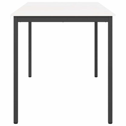 Bar Table White 200 x 100 x 105 cm Solid Pine Wood