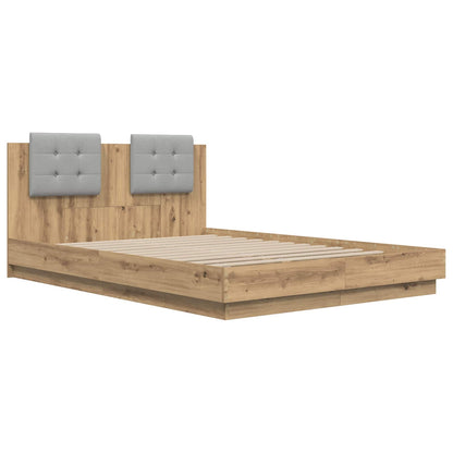 Bed Frame with Headboard Artisan Oak 160 x 200 cm
