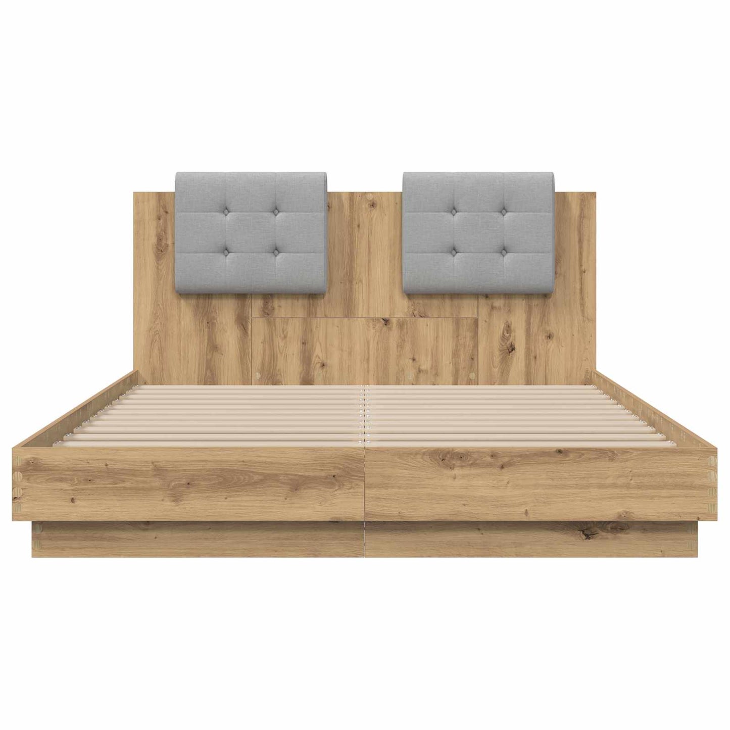 Bed Frame with Headboard Artisan Oak 160 x 200 cm