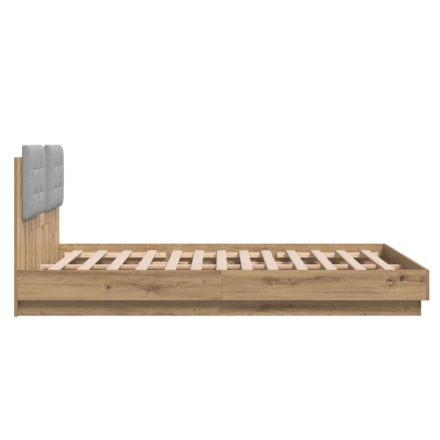 Bed Frame with Headboard Artisan Oak 150 x 200 cm