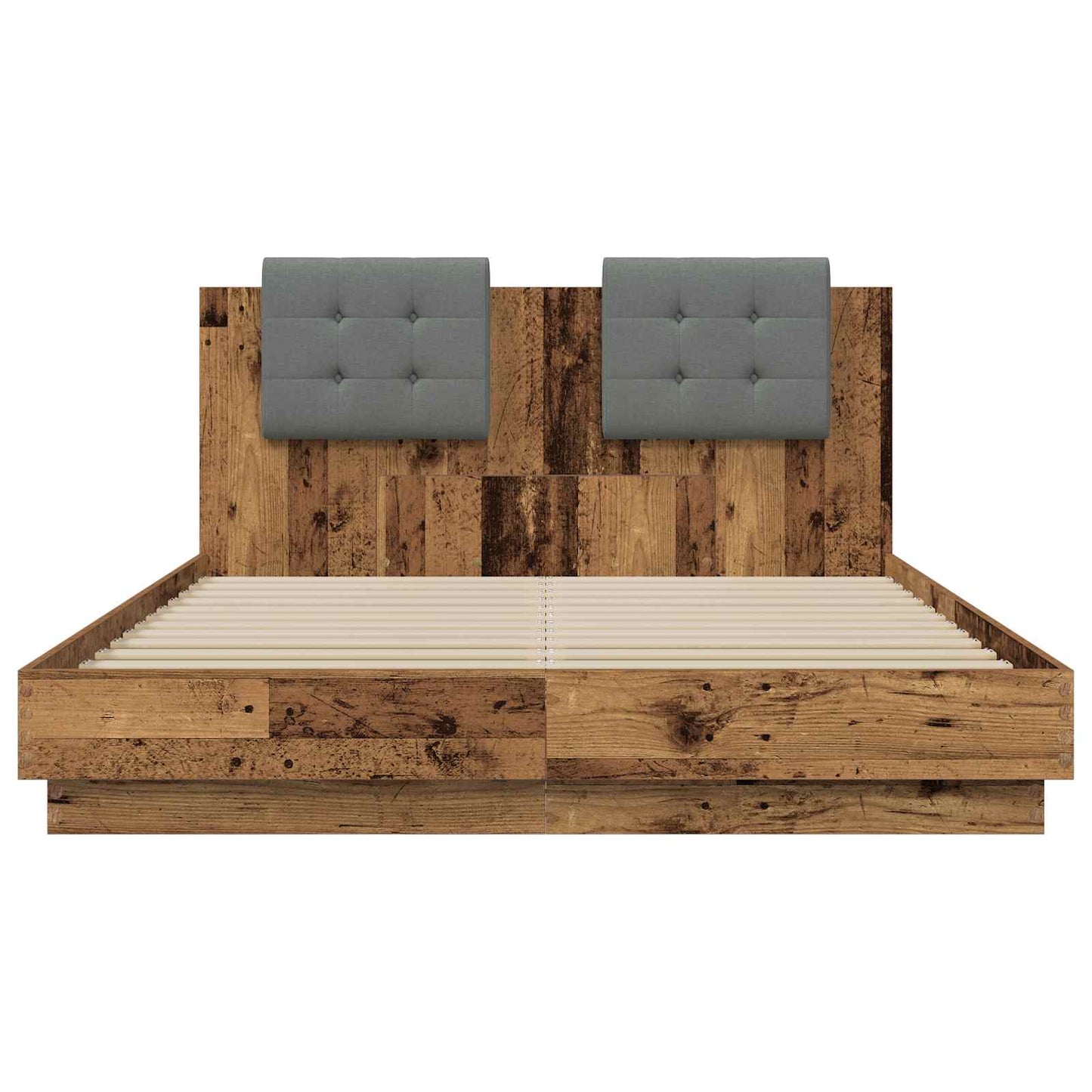 Bed Frame with Headboard Old Wood 140 x 200 cm Engineered Wood