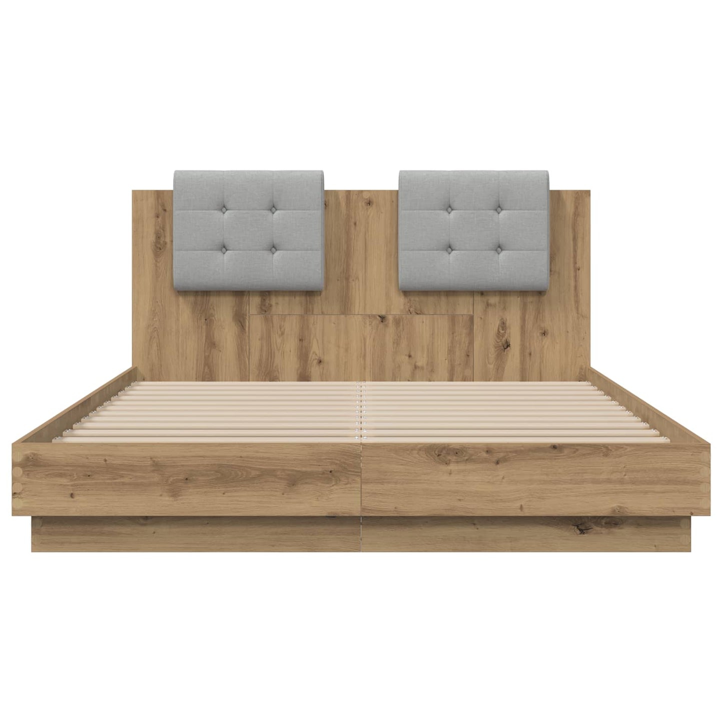 Bed Frame with Headboard Artisan Oak 140 x 200 cm