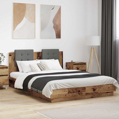 Bed Frame with Headboard Old Wood 120 x 200 cm Engineered Wood
