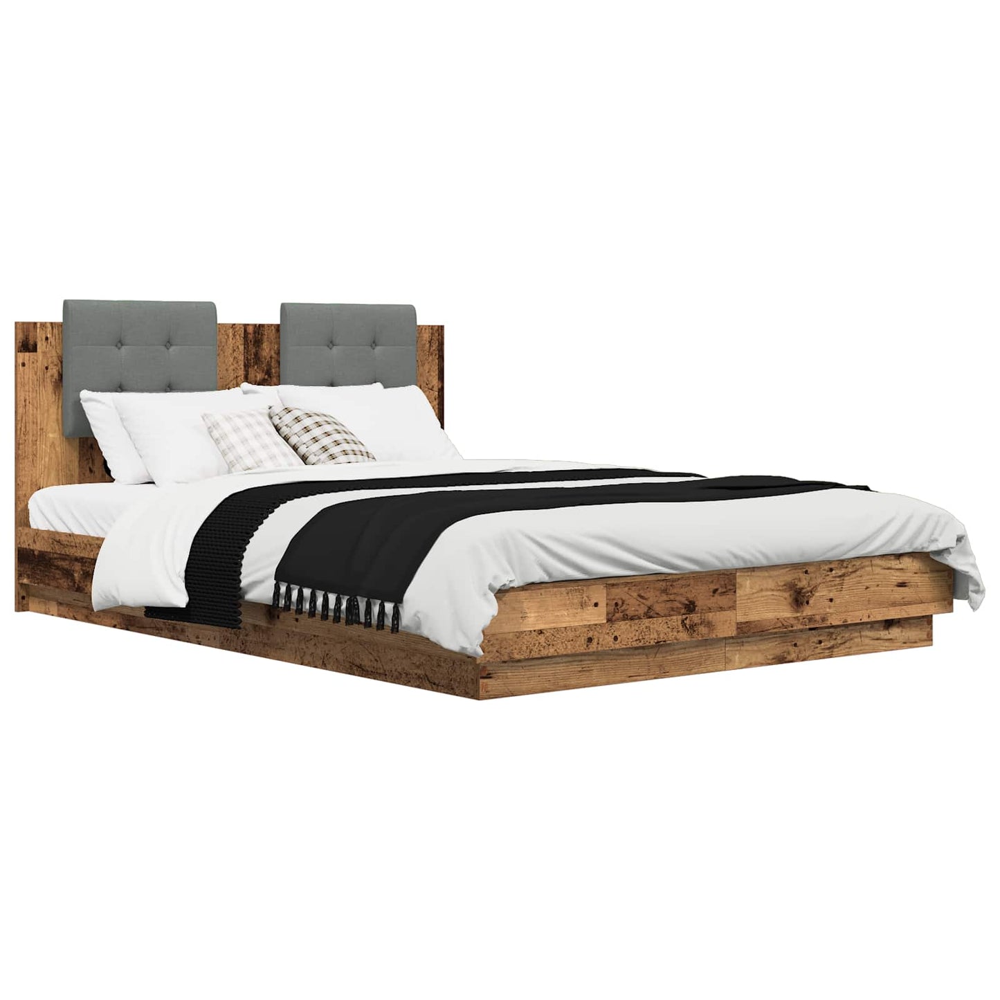 Bed Frame with Headboard Old Wood 120 x 200 cm Engineered Wood