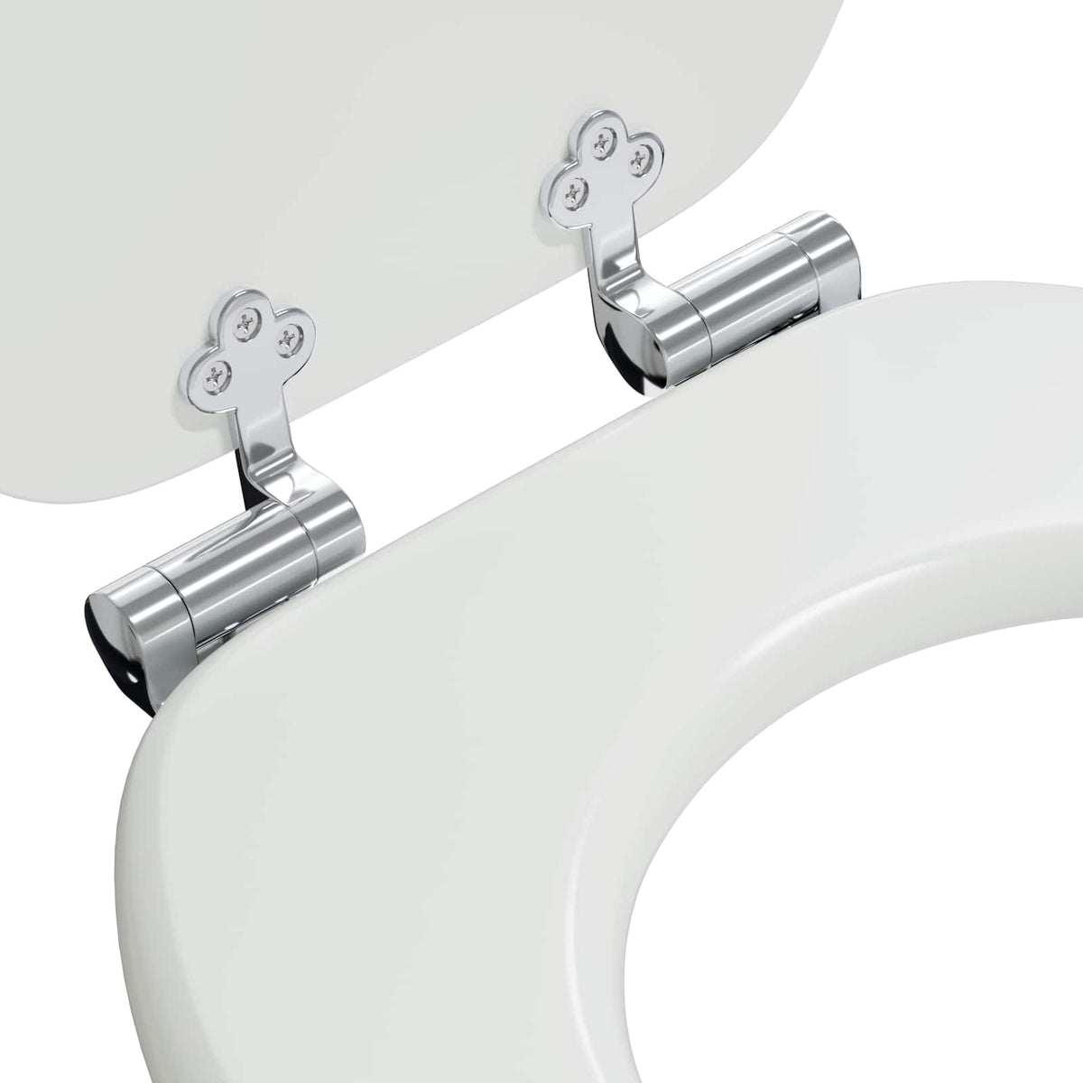 Soft-Close Toilet Seat 2 pcs White 44 x 38 cm MDF board