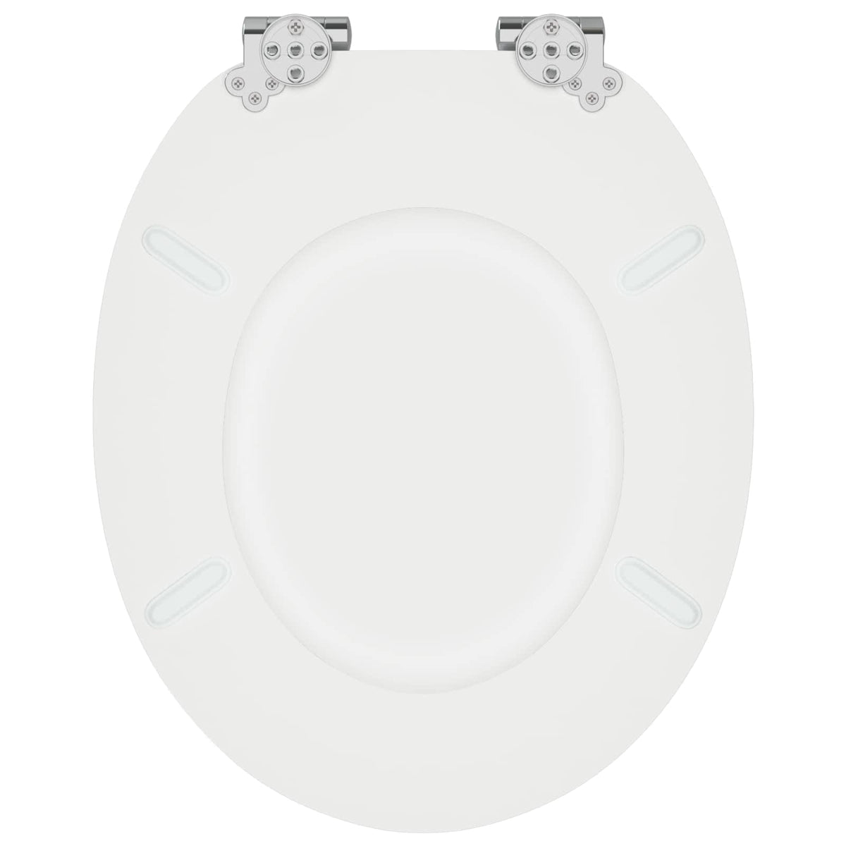 Soft-Close Toilet Seat 2 pcs White 44 x 38 cm MDF board