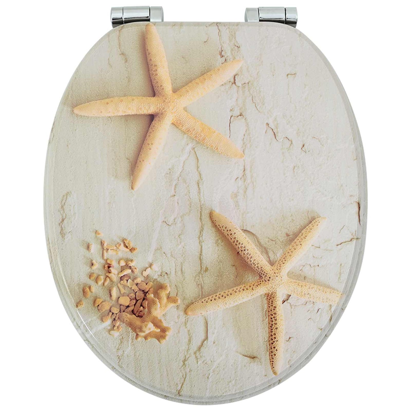 Soft-Close Toilet Seat 2 pcs Yellow and White 44 x 38 cm