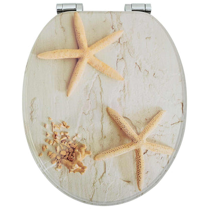 Soft-Close Toilet Seat 2 pcs Yellow and White 44 x 38 cm