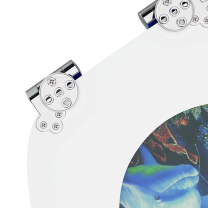 Toilet Seat 2 pcs Blue 44 x 38 cm MDF board