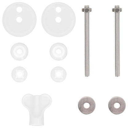 Toilet Seat 2 pcs Blue 44 x 38 cm MDF board